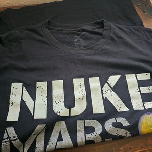 Official SpaceX Nuke Mars Black Graphic T-Shirt Large Elon Musk
